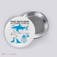 Great White Shark Carcharodon Carcharias Infographic Button thumb 0