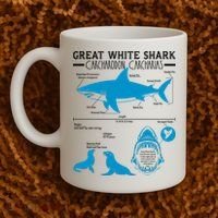 Great White Shark Carcharodon Carcharias Infographic Coffee Mug thumb 2