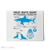 Great White Shark Carcharodon Carcharias Infographic Mousepad thumb 0