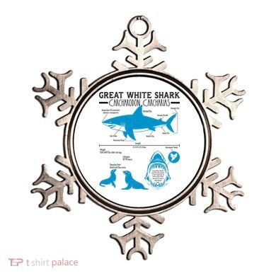 Great White Shark Carcharodon Carcharias Infographic Ornament