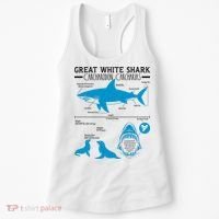 Great White Shark Carcharodon Carcharias Infographic Women's Tank Top thumb 0