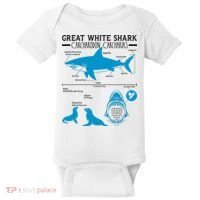 Great White Shark Carcharodon Carcharias Infographic Baby Bodysuit thumb 0