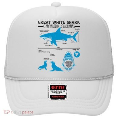 Great White Shark Carcharodon Carcharias Infographic Hat