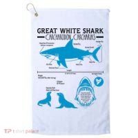 Great White Shark Carcharodon Carcharias Infographic Golf Towel thumb 0
