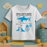 Great White Shark Carcharodon Carcharias Infographic Toddler T-Shirt thumb 3