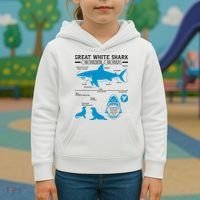 Great White Shark Carcharodon Carcharias Infographic Kids Hoodie thumb 3