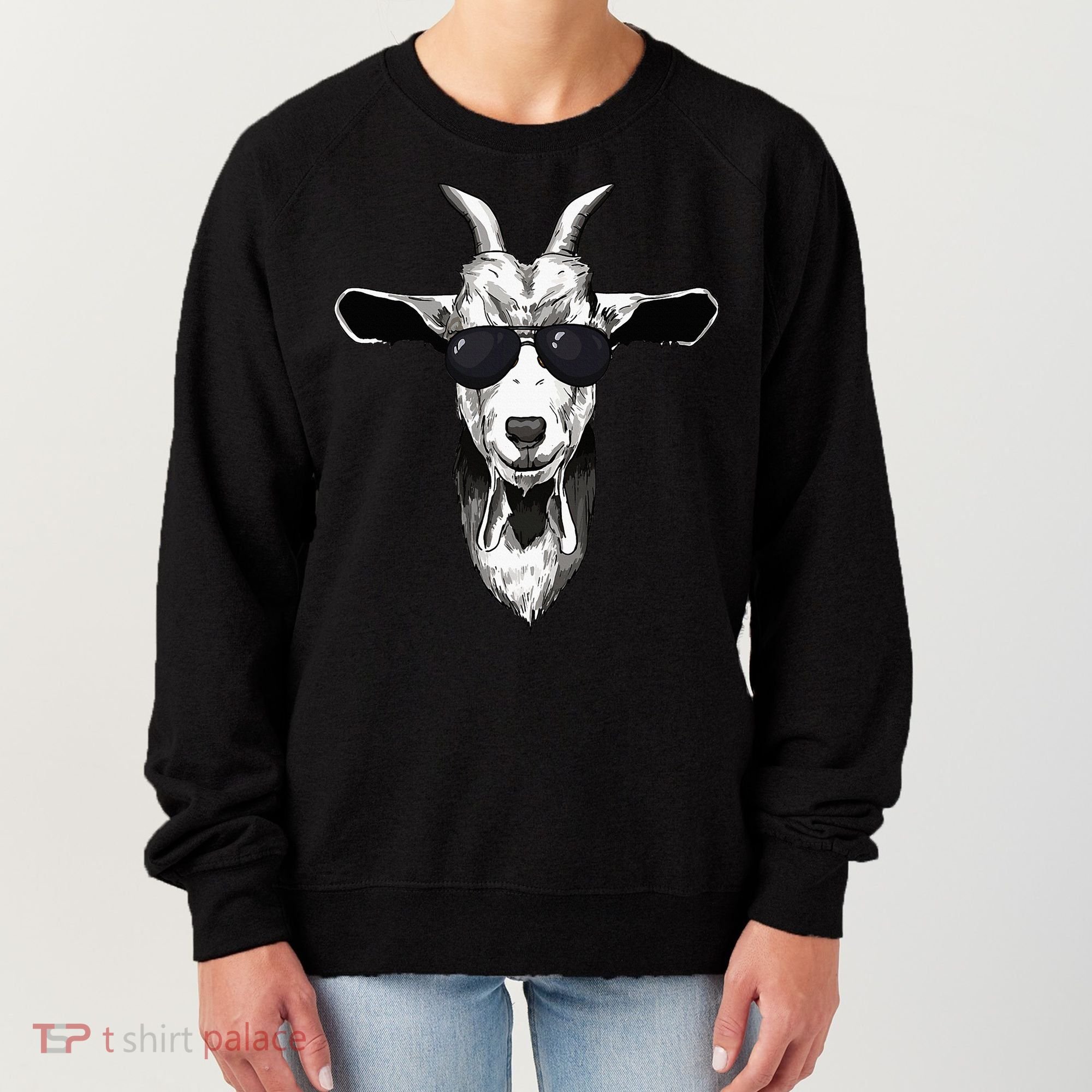 Goat With Sunglasses Women's Sweatshirt