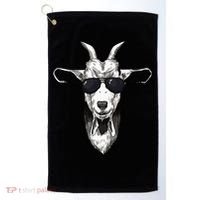 Goat With Sunglasses Golf Towel thumb 0