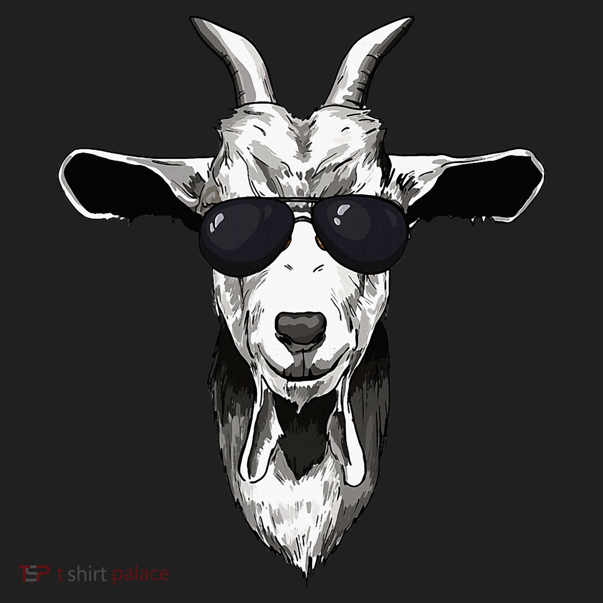 Goat With Sunglasses Golf Towel