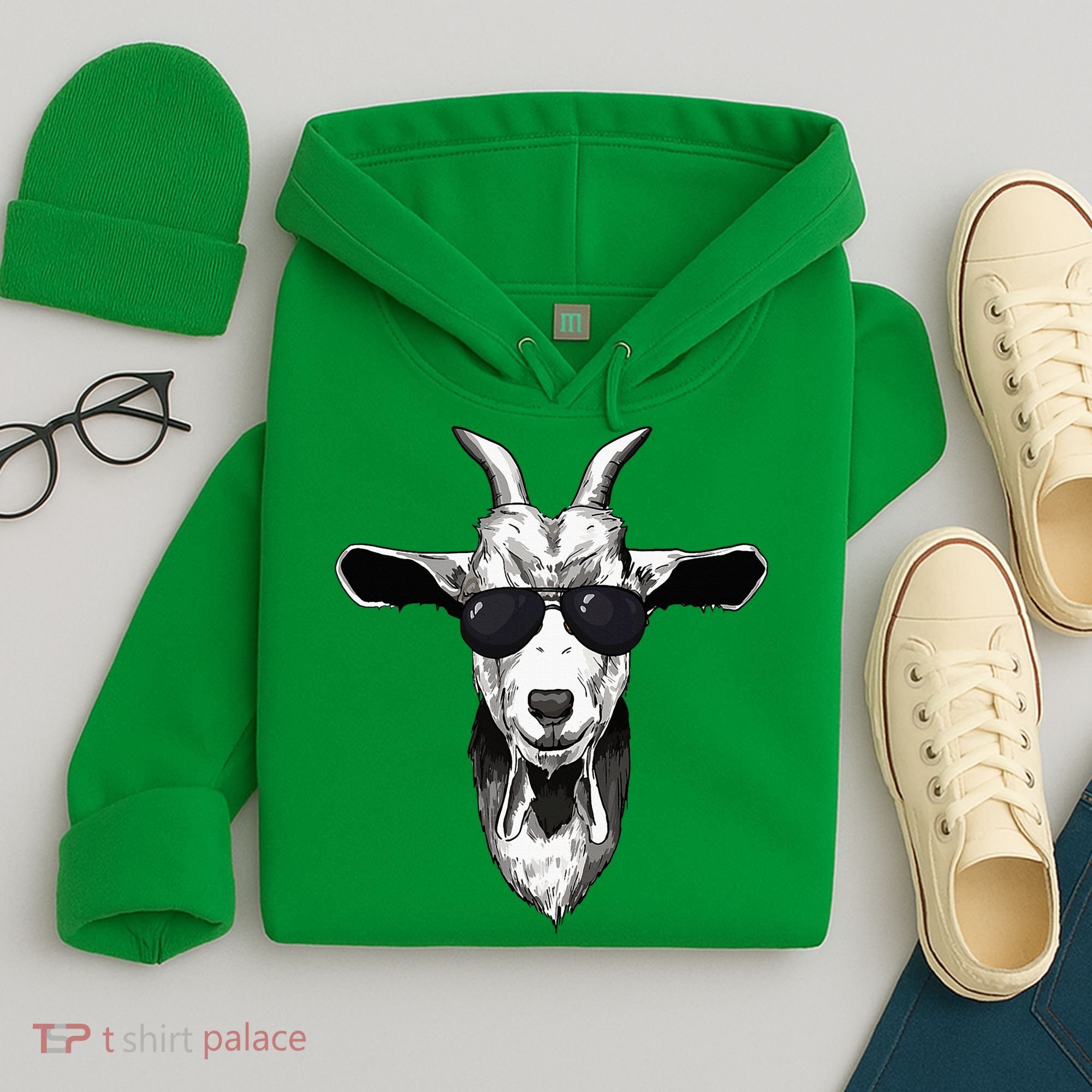 Goat With Sunglasses Hoodie