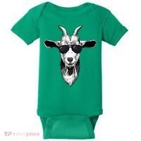 Goat With Sunglasses Baby Bodysuit thumb 0