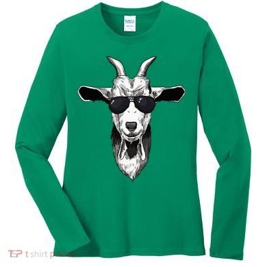 Goat With Sunglasses Women's Long Sleeve Shirt