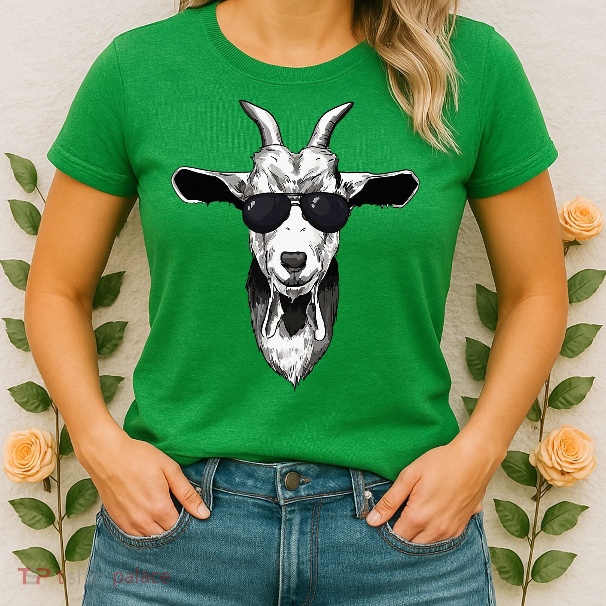 Goat With Sunglasses Women's T-Shirt