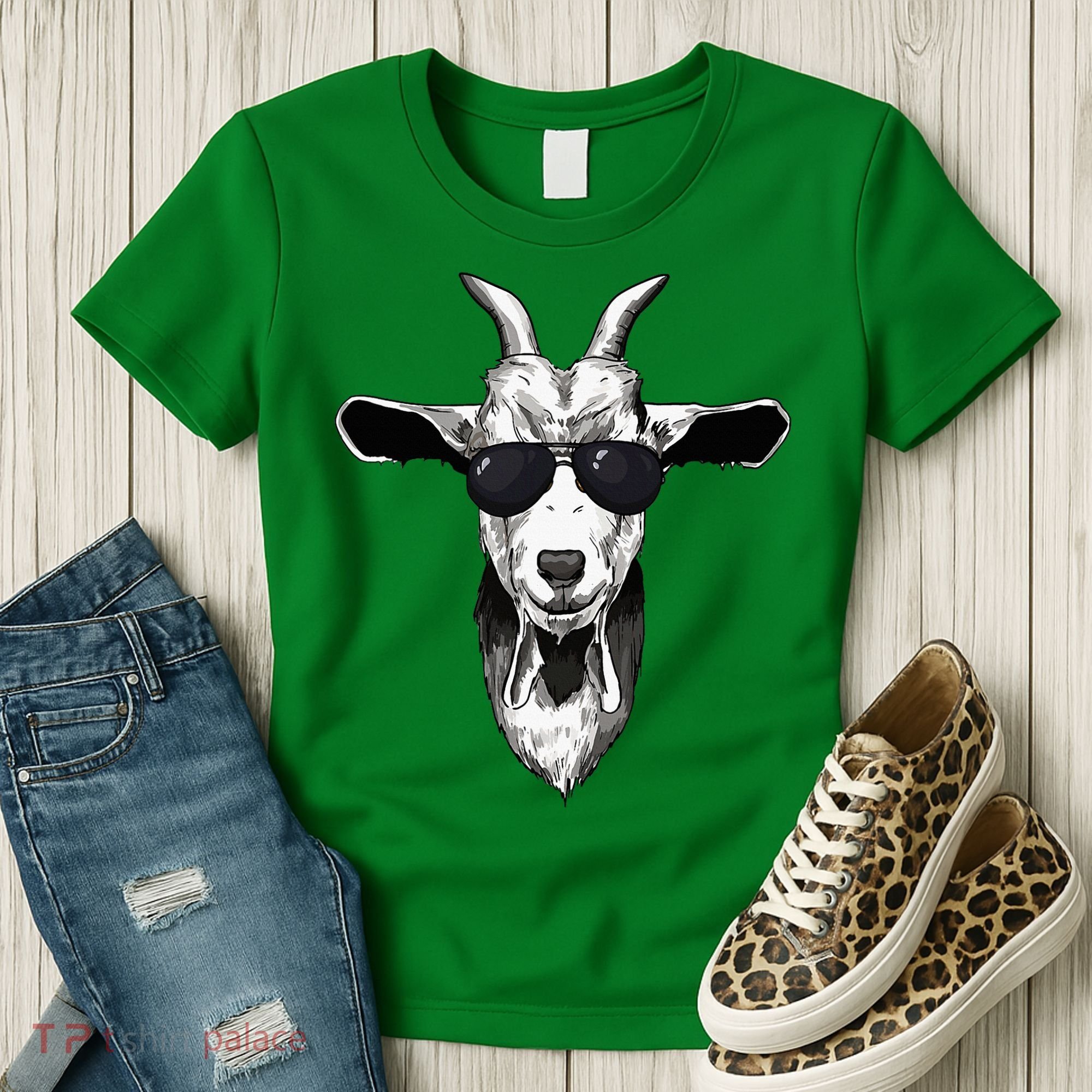 Goat With Sunglasses Women's T-Shirt