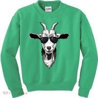 Goat With Sunglasses Kids Sweatshirt thumb 0