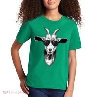 Goat With Sunglasses Kids T-Shirt thumb 2