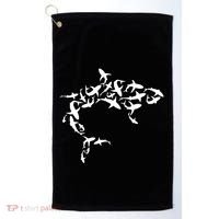 Great White Shark Lover Marine Biology Animal Science Golf Towel thumb 0