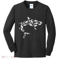 Great White Shark Lover Marine Biology Animal Science Kids Long Sleeve Shirt thumb 0