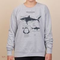 Great White Shark Anatomy Marine Biologist Women's Sweatshirt thumb 0