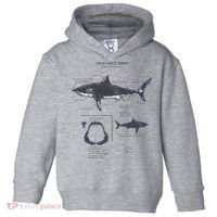 Great White Shark Anatomy Marine Biologist Toddler Hoodie thumb 0