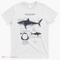 Great White Shark Anatomy Marine Biologist T-Shirt thumb 0