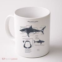 Great White Shark Anatomy Marine Biologist Coffee Mug thumb 0