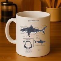 Great White Shark Anatomy Marine Biologist Coffee Mug thumb 4