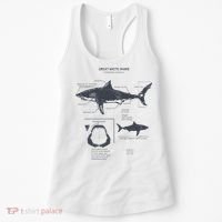 Great White Shark Anatomy Marine Biologist Women's Tank Top thumb 0