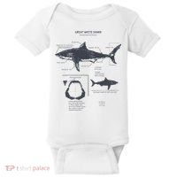Great White Shark Anatomy Marine Biologist Baby Bodysuit thumb 0