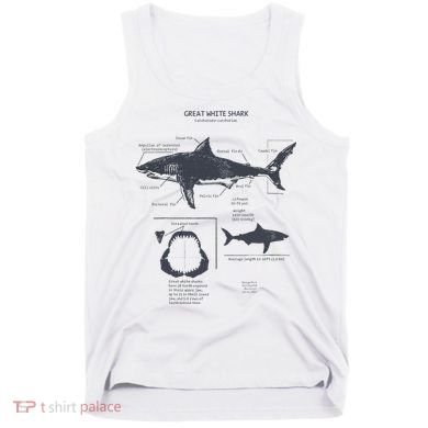 Great White Shark Anatomy Marine Biologist Tank Top