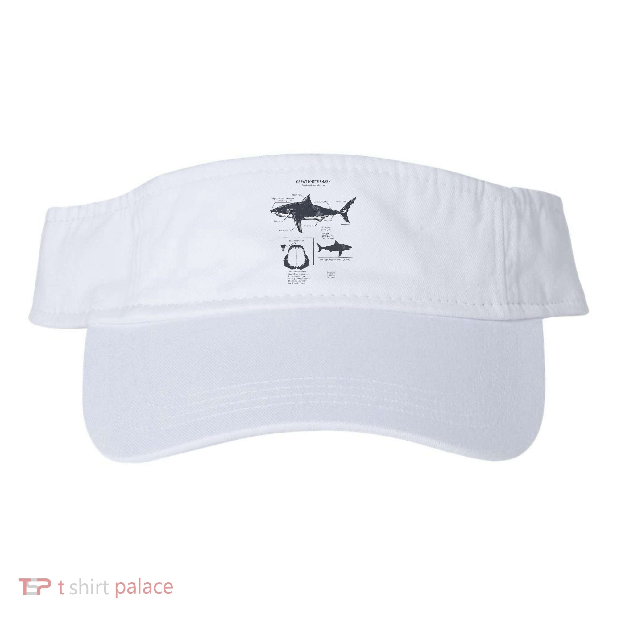 Great White Shark Anatomy Marine Biologist Visor