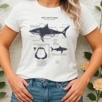 Great White Shark Anatomy Marine Biologist Women's T-Shirt thumb 2