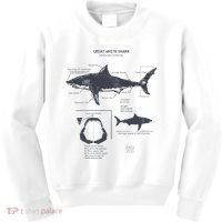 Great White Shark Anatomy Marine Biologist Kids Sweatshirt thumb 0