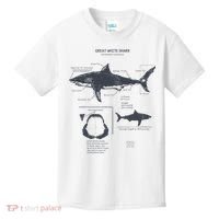 Great White Shark Anatomy Marine Biologist Kids T-Shirt thumb 0