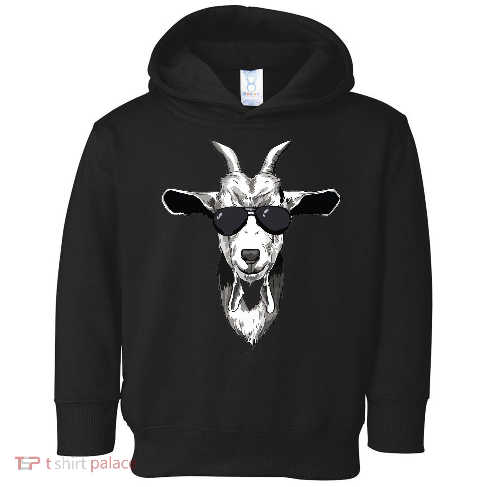 Goat With Sunglasses Toddler Hoodie