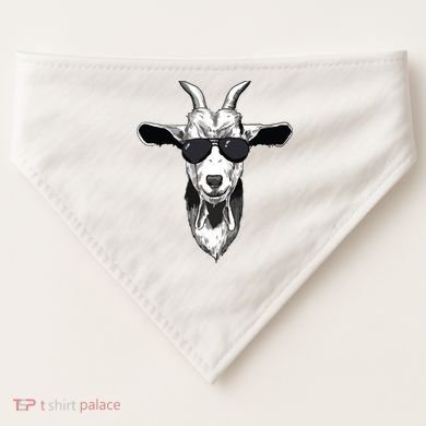 Goat With Sunglasses USA-Made Doggie Bandana