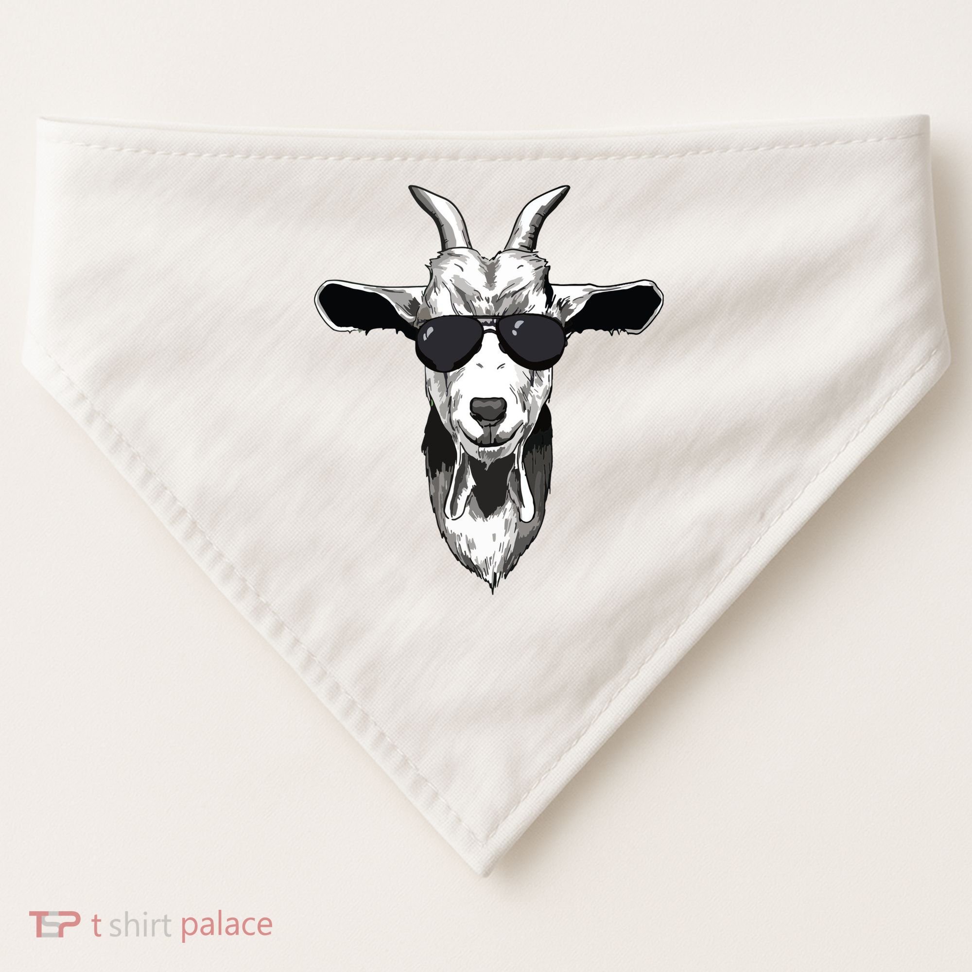 Goat With Sunglasses USA-Made Doggie Bandana