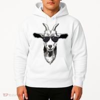 Goat With Sunglasses Hoodie thumb 2
