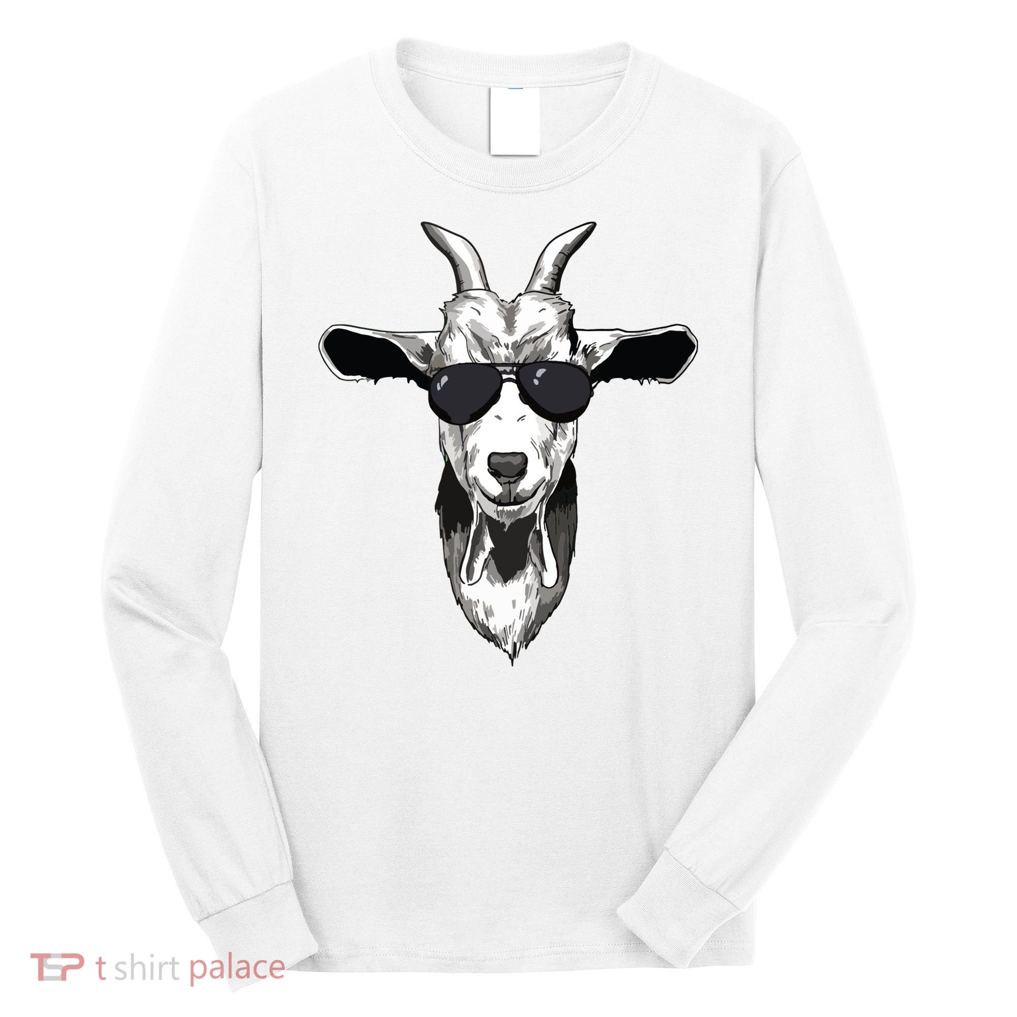 Goat With Sunglasses Long Sleeve Shirt