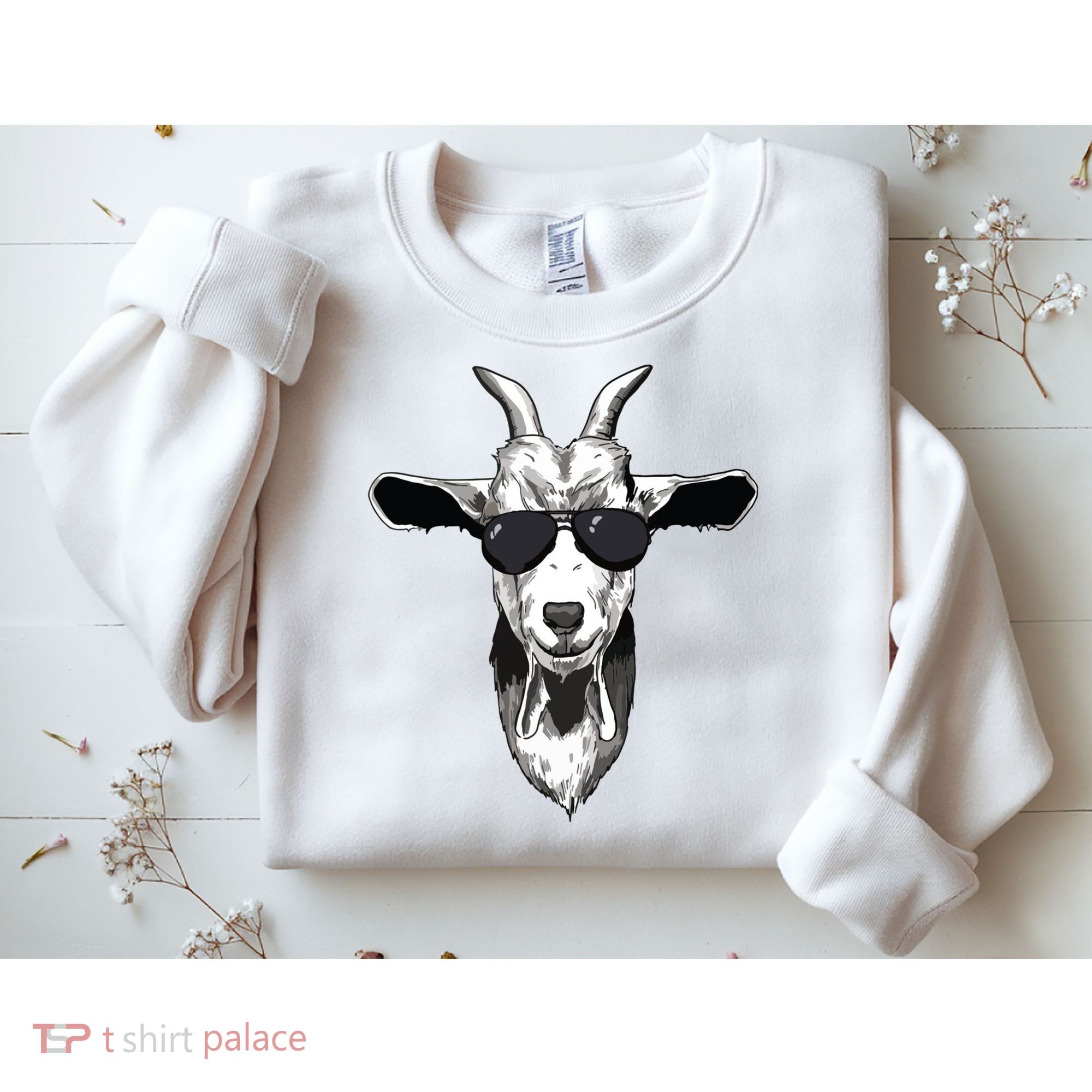 Goat With Sunglasses Sweatshirt
