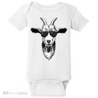 Goat With Sunglasses Baby Bodysuit thumb 0