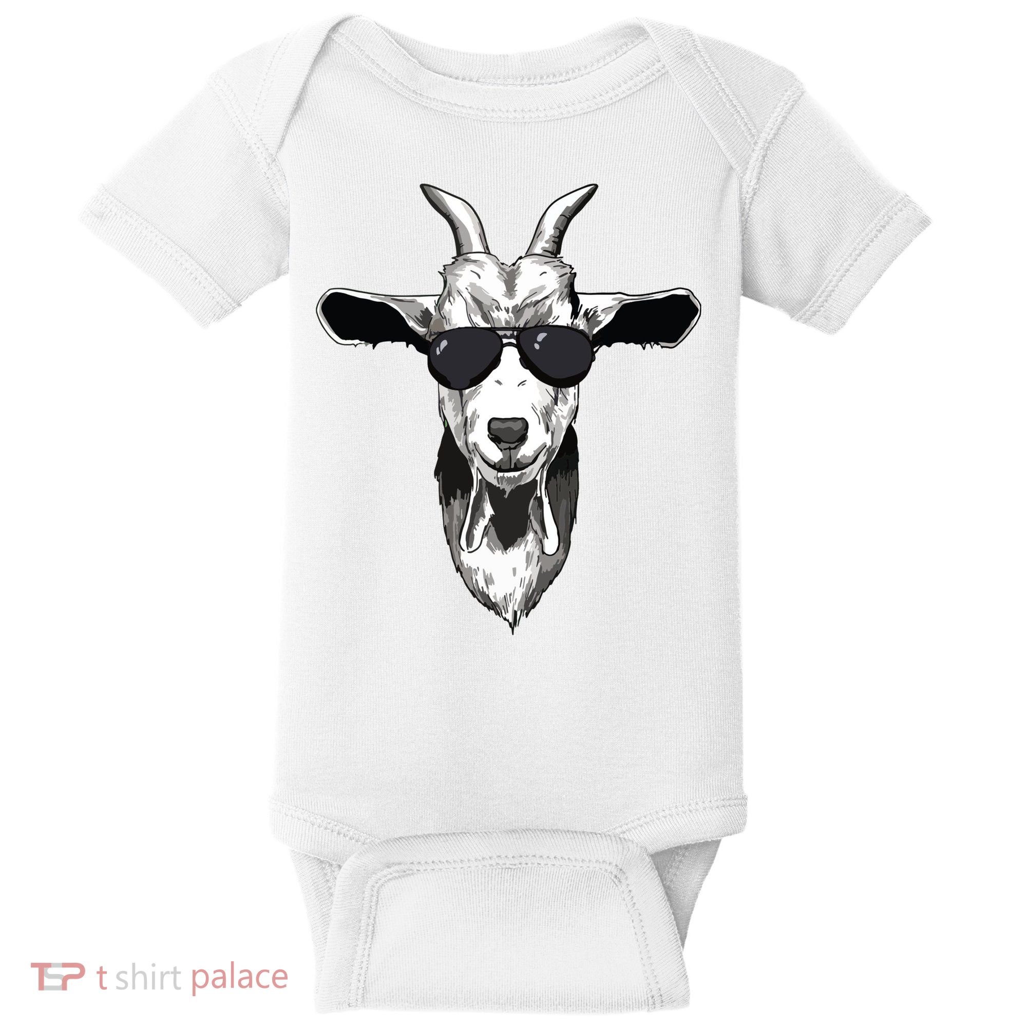 Goat With Sunglasses Baby Bodysuit