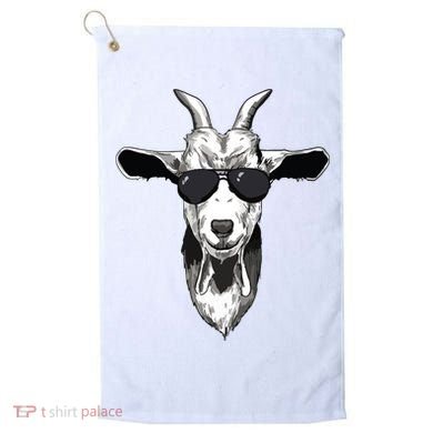Goat With Sunglasses Golf Towel