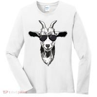 Goat With Sunglasses Women's Long Sleeve Shirt thumb 0