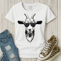 Goat With Sunglasses Women's T-Shirt thumb 3
