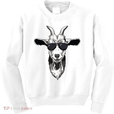 Goat With Sunglasses Kids Sweatshirt