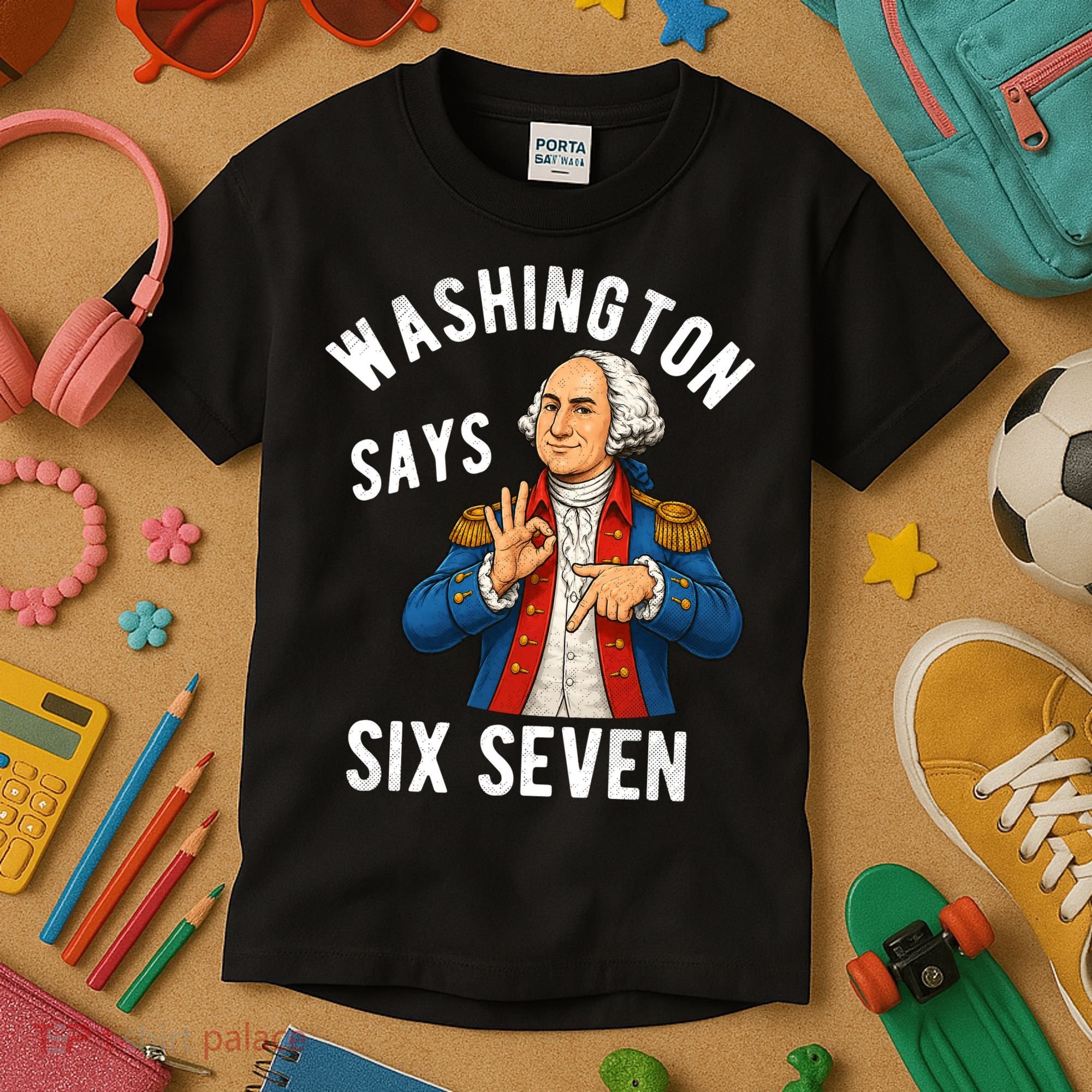 Geroge Washington Says 6-7 Kids T-Shirt