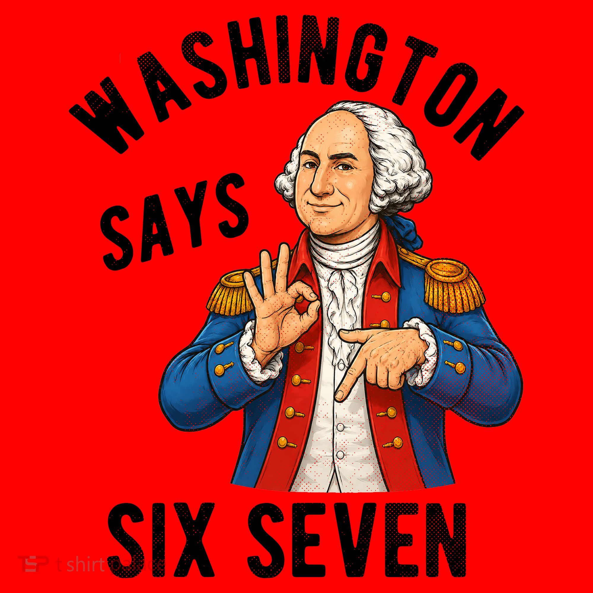 Geroge Washington Says 6-7 Santa Hat