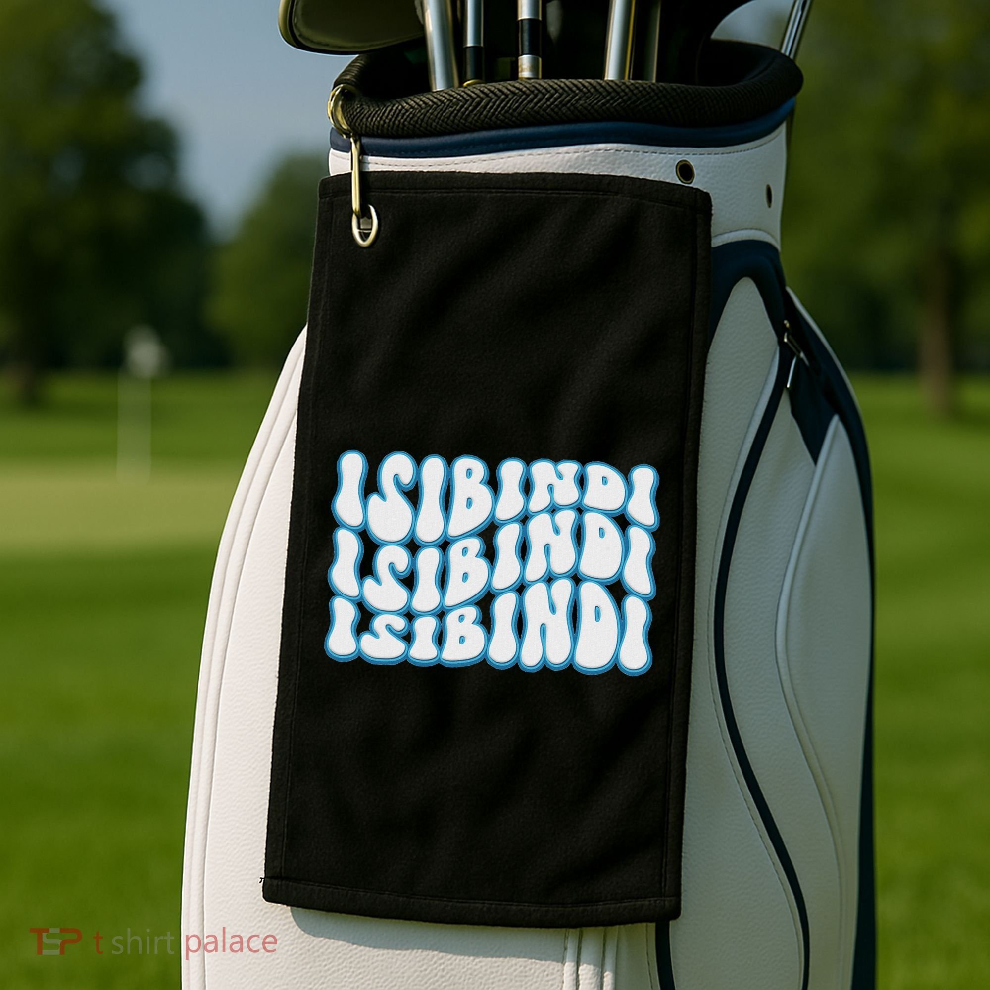 Groovy Wavy Style School Spirit Wear Golf Towel