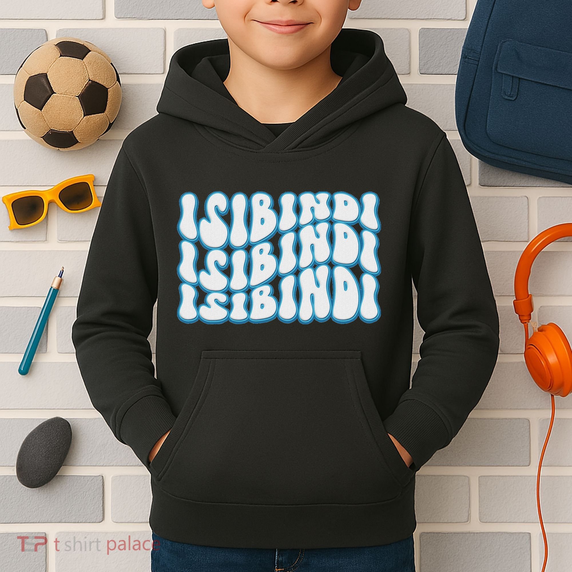 Groovy Wavy Style School Spirit Wear Kids Hoodie